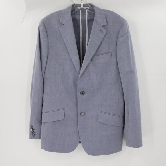 Reiss Other - Reiss Sport Coat Mens 38 Wool cotton Blend Single Breasted Two Button light blue